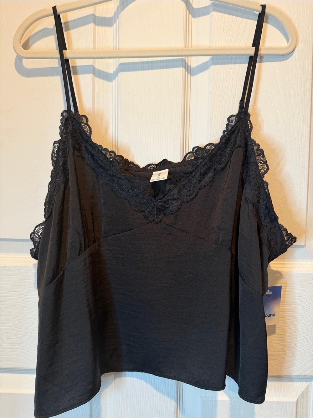 Abound Black Lace-Trim Camisole